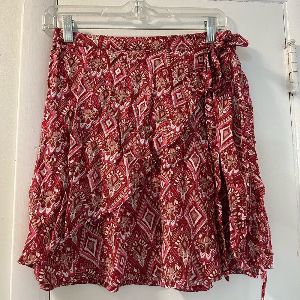 SunDog Boho Patterned Zip Up Skirt